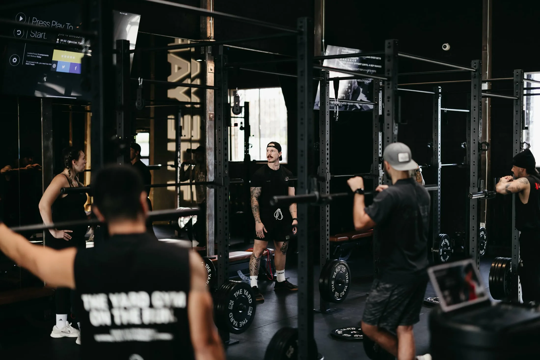 Members training together inside The Yard Gym